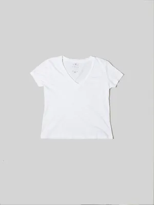 Eliah V-Slub Tee - White