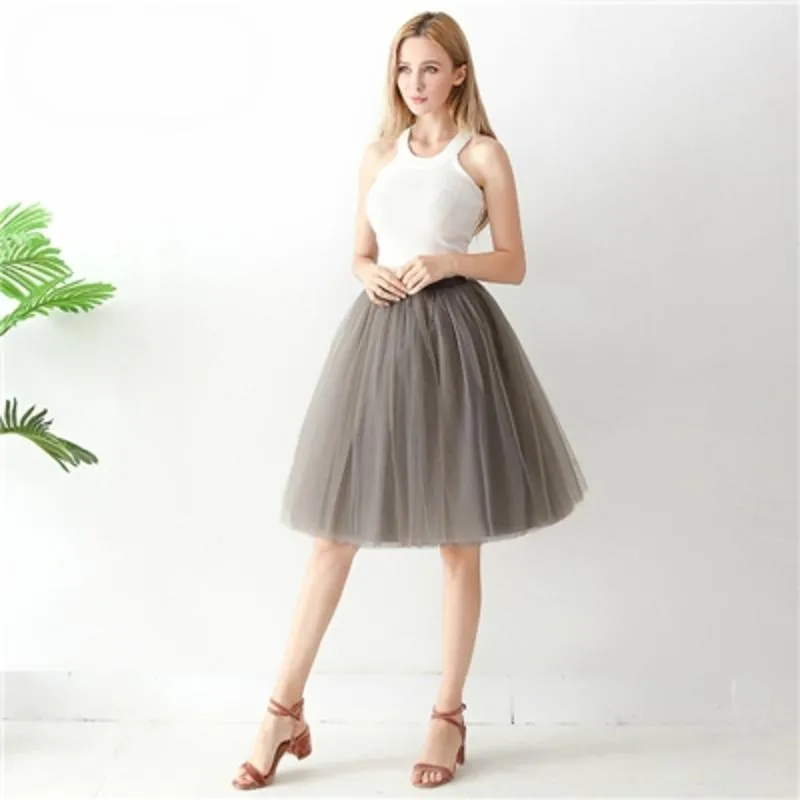 5 Layered Chic and Pastel Tulle Skirt