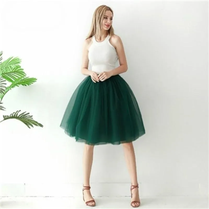 5 Layered Chic and Pastel Tulle Skirt