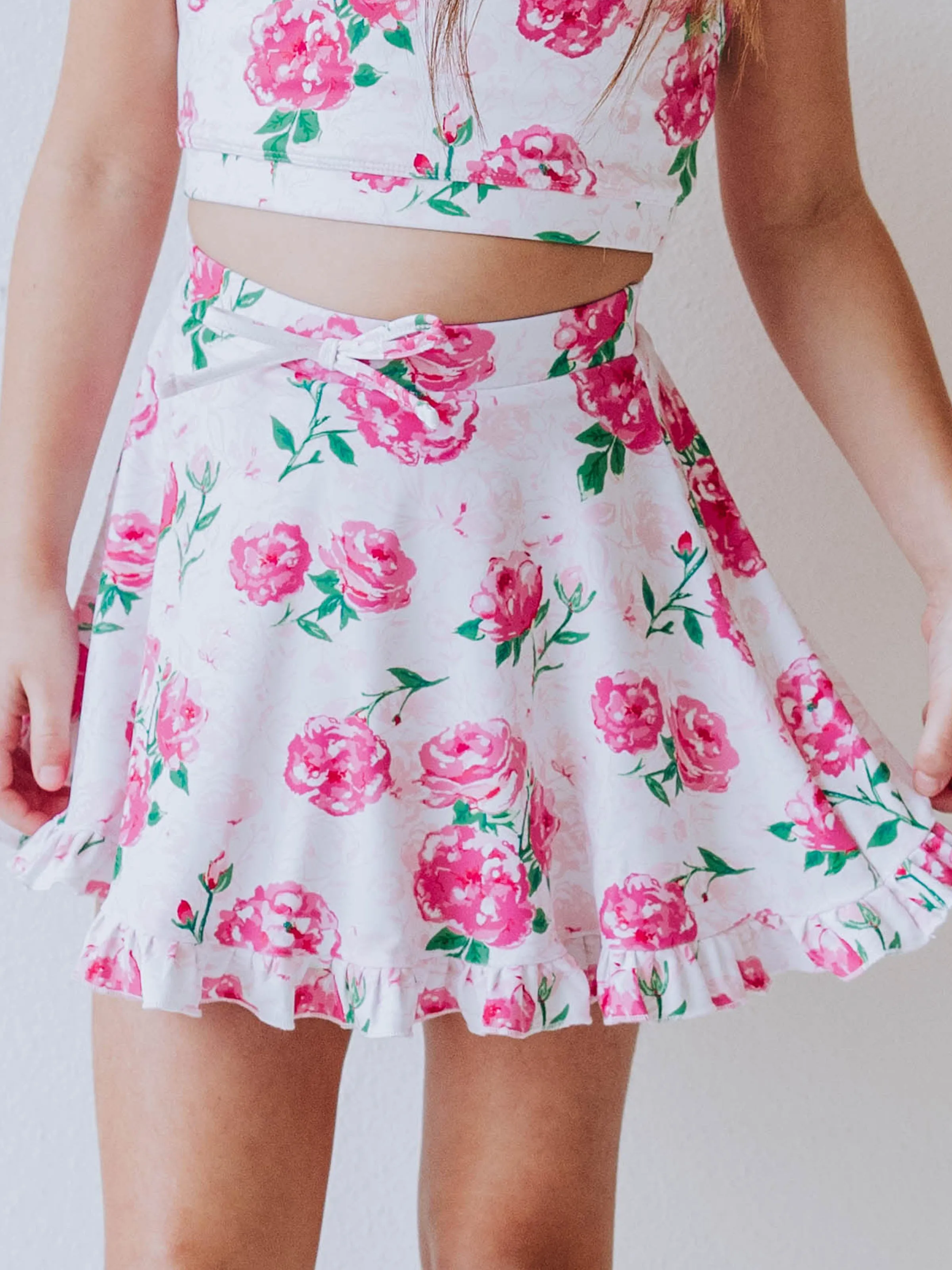 Active Flair Skort - Raspberry Roses