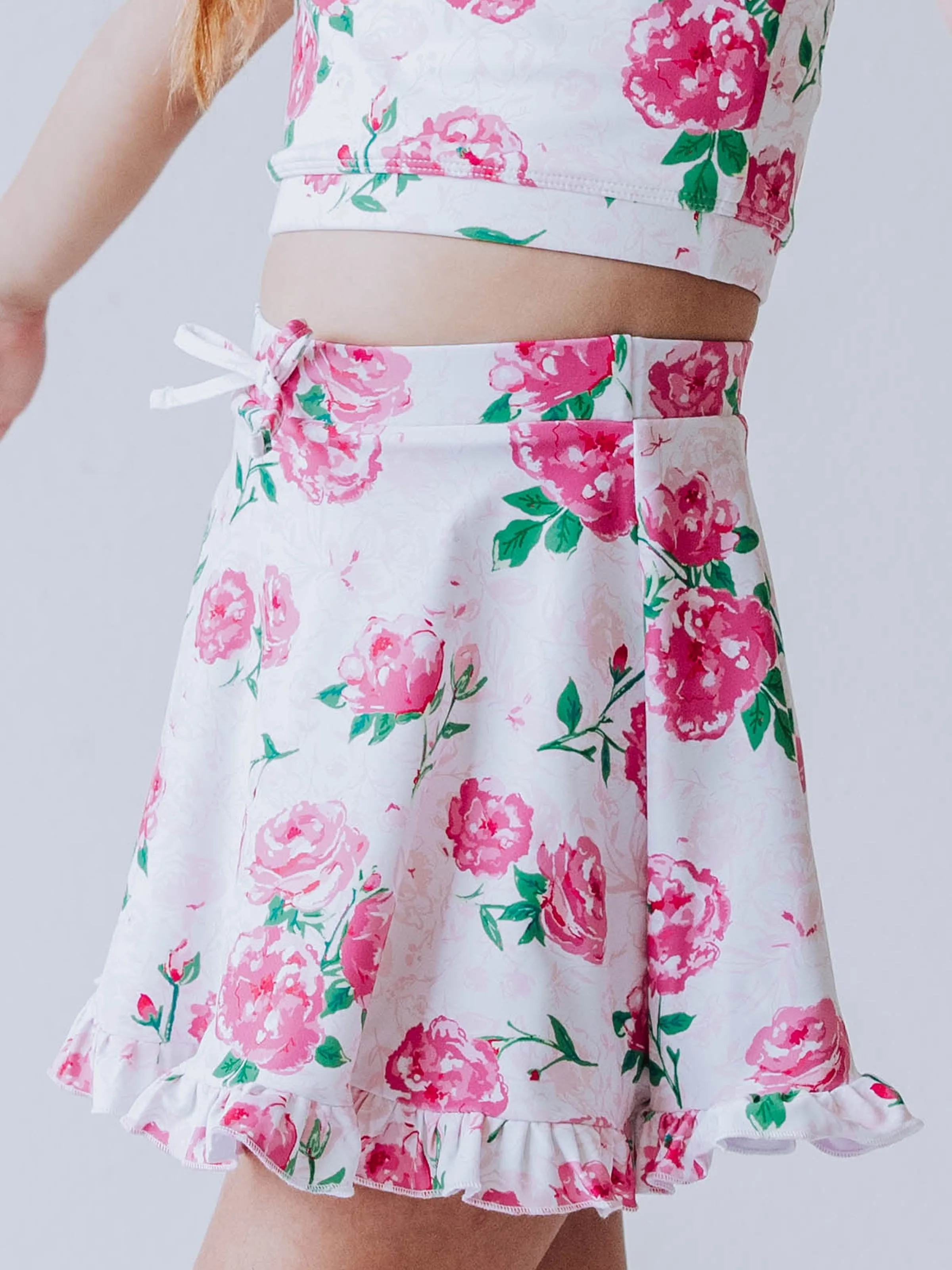 Active Flair Skort - Raspberry Roses