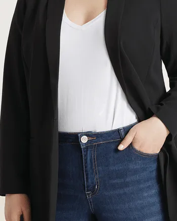 Ally Long Tailored Blazer | Totally Black