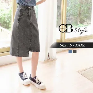 ASYMMETRICAL-DENIM SKIRTS