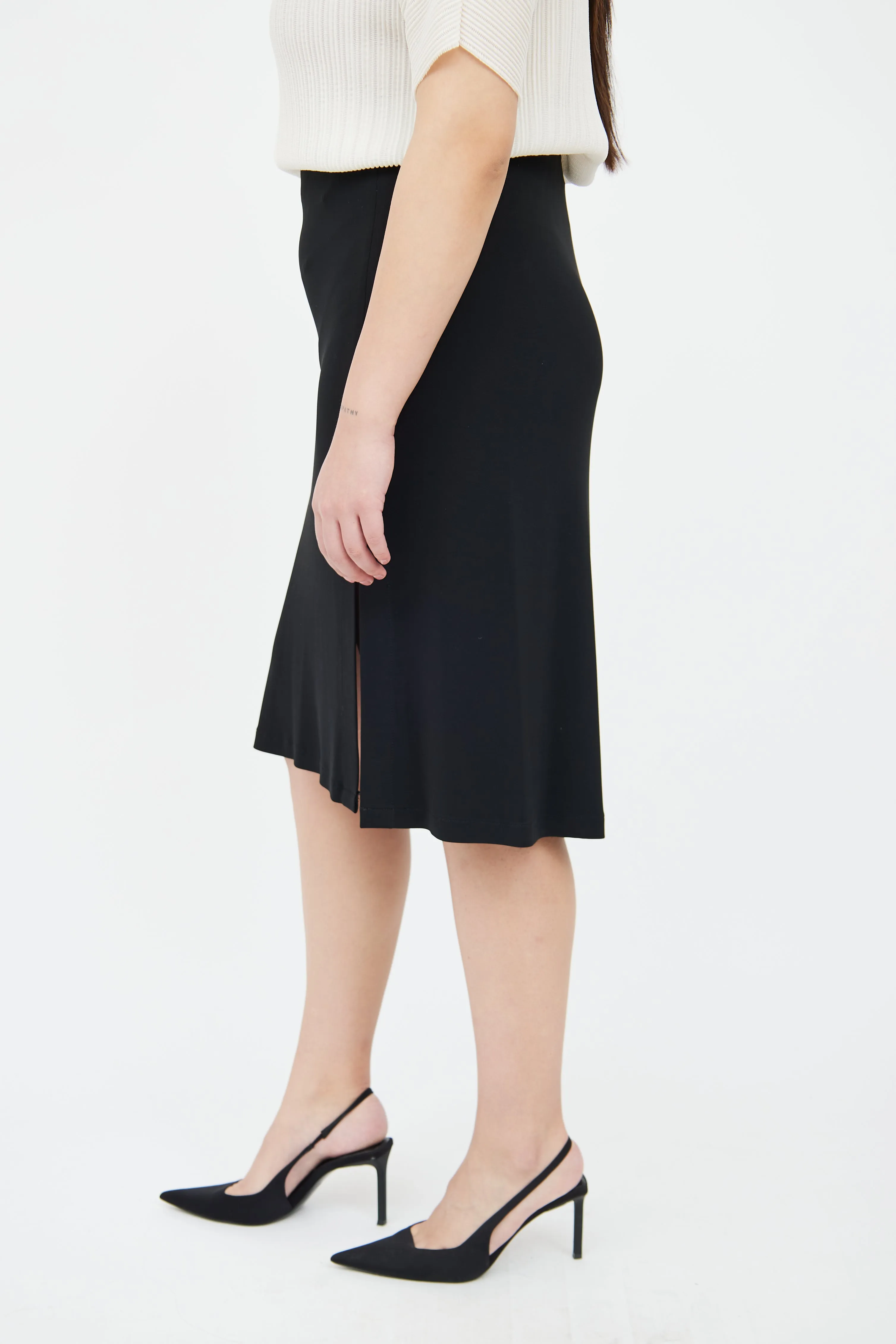 Black Midlength Skirt