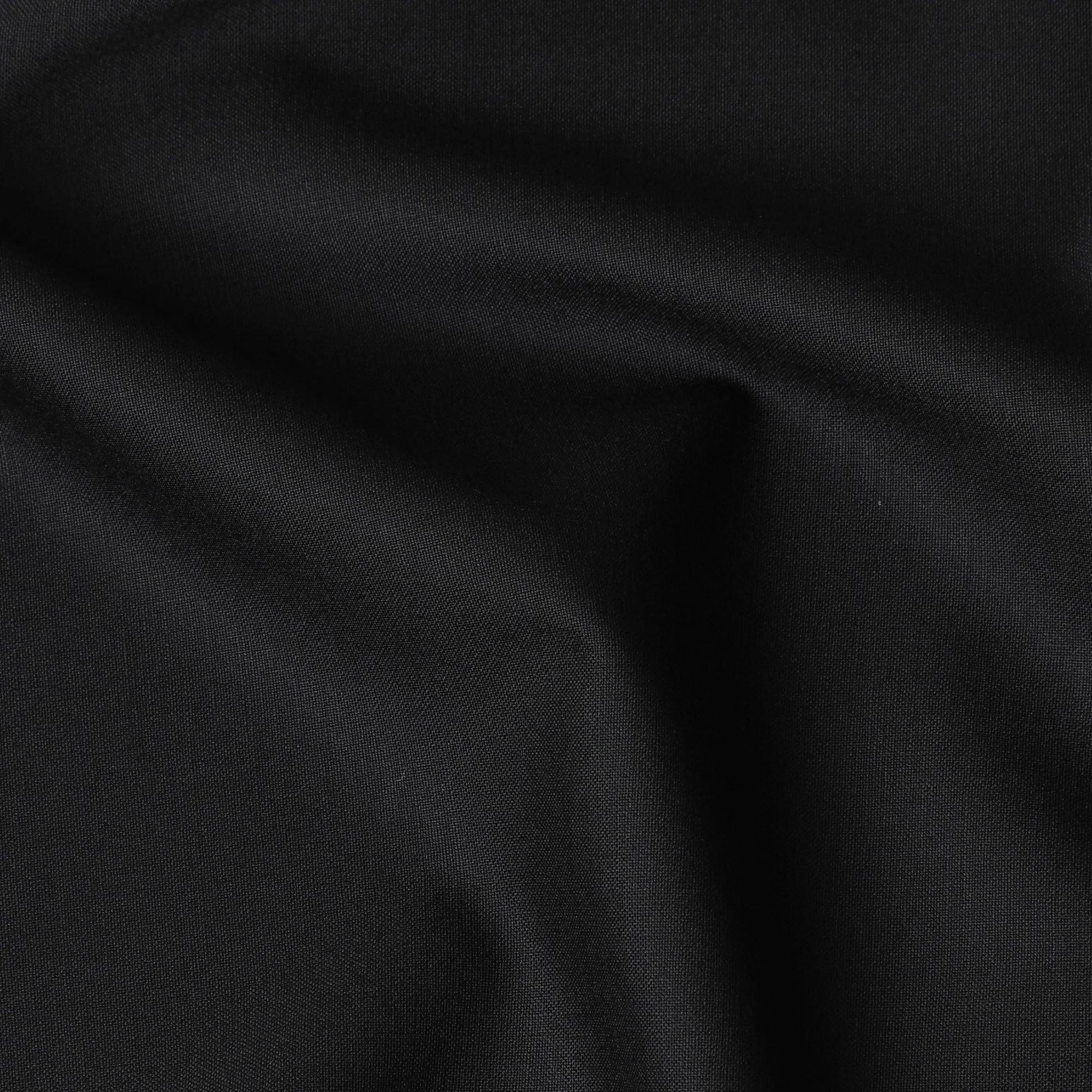 Black Plain Premium blended wool suiting fabric-D17269