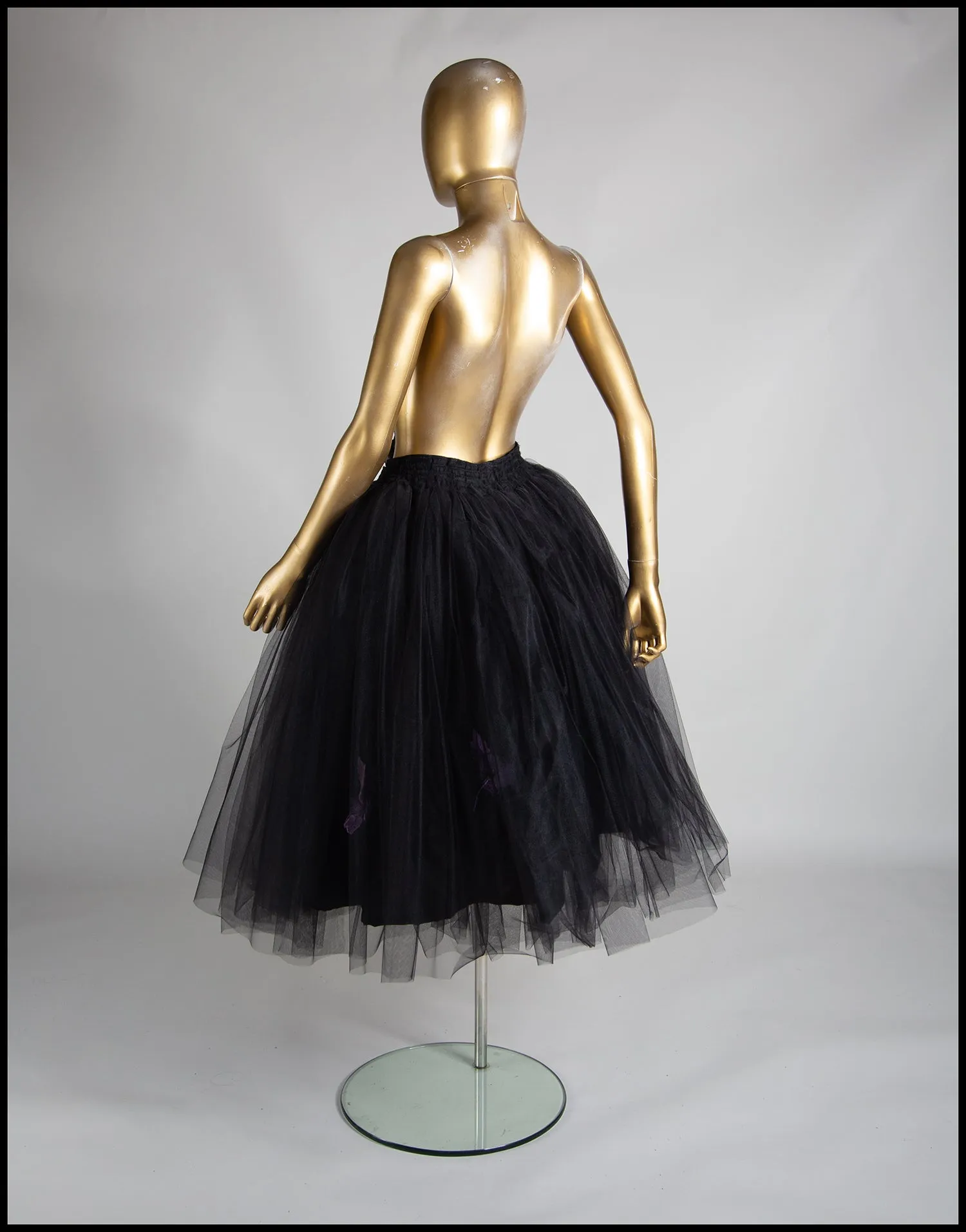 Black Rose Tulle Skirt