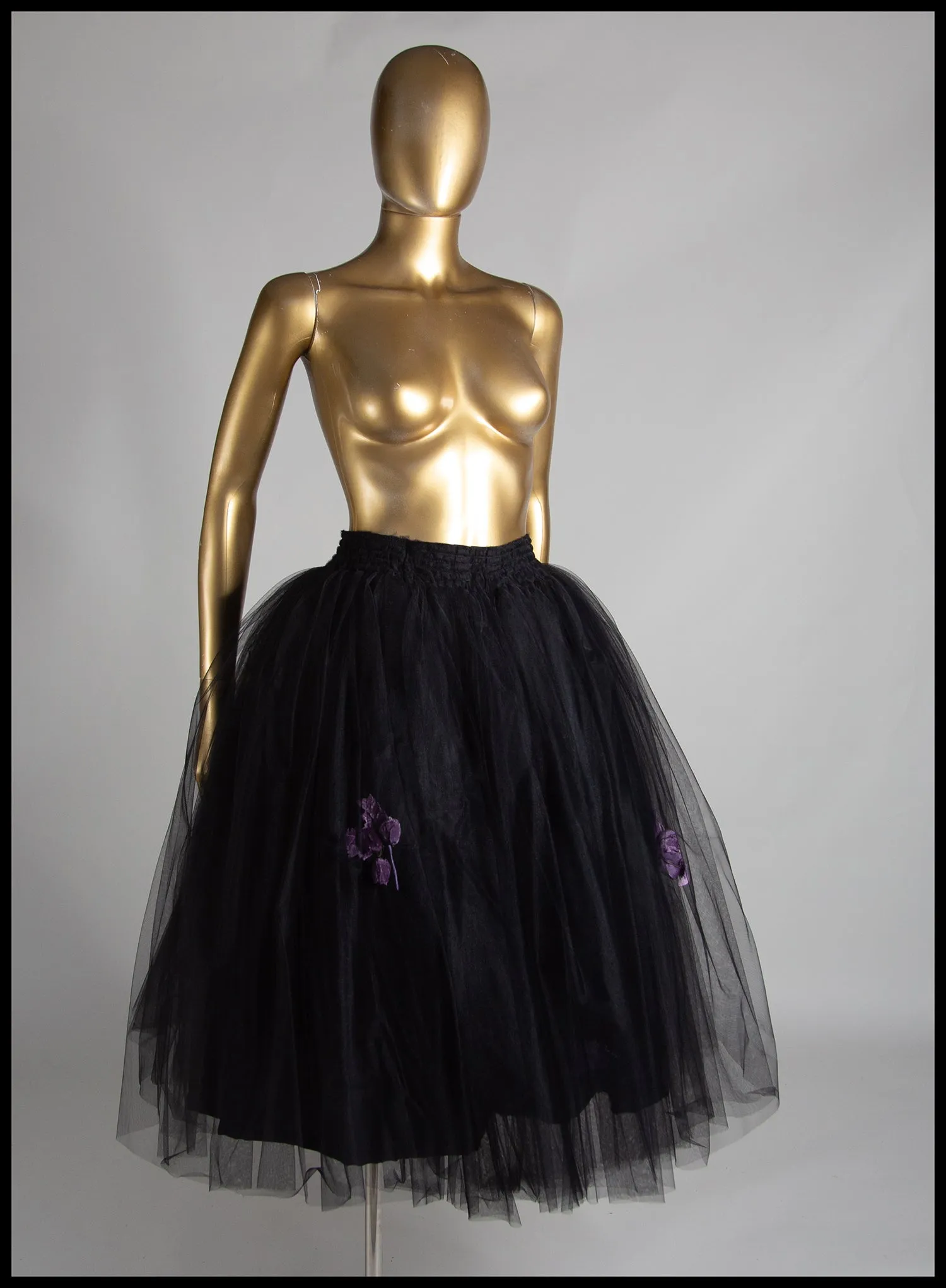 Black Rose Tulle Skirt