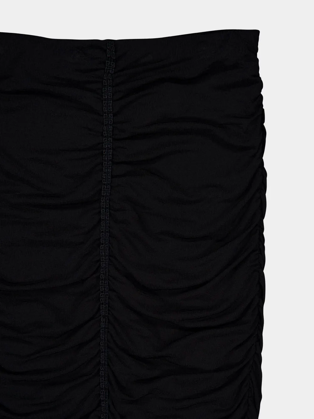 Black Ruched Pencil Skirt