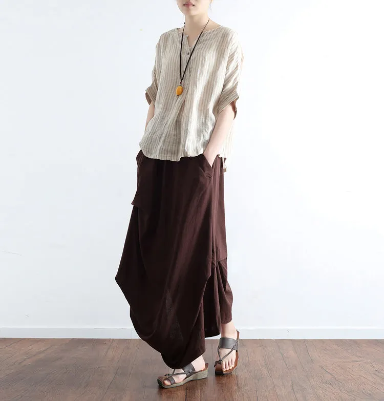 Casual Summer Women Skirts Women Skirts Women Linen Cotton Skirts ATM962318