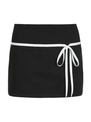 Celia Bow Detailed Mini Skirt