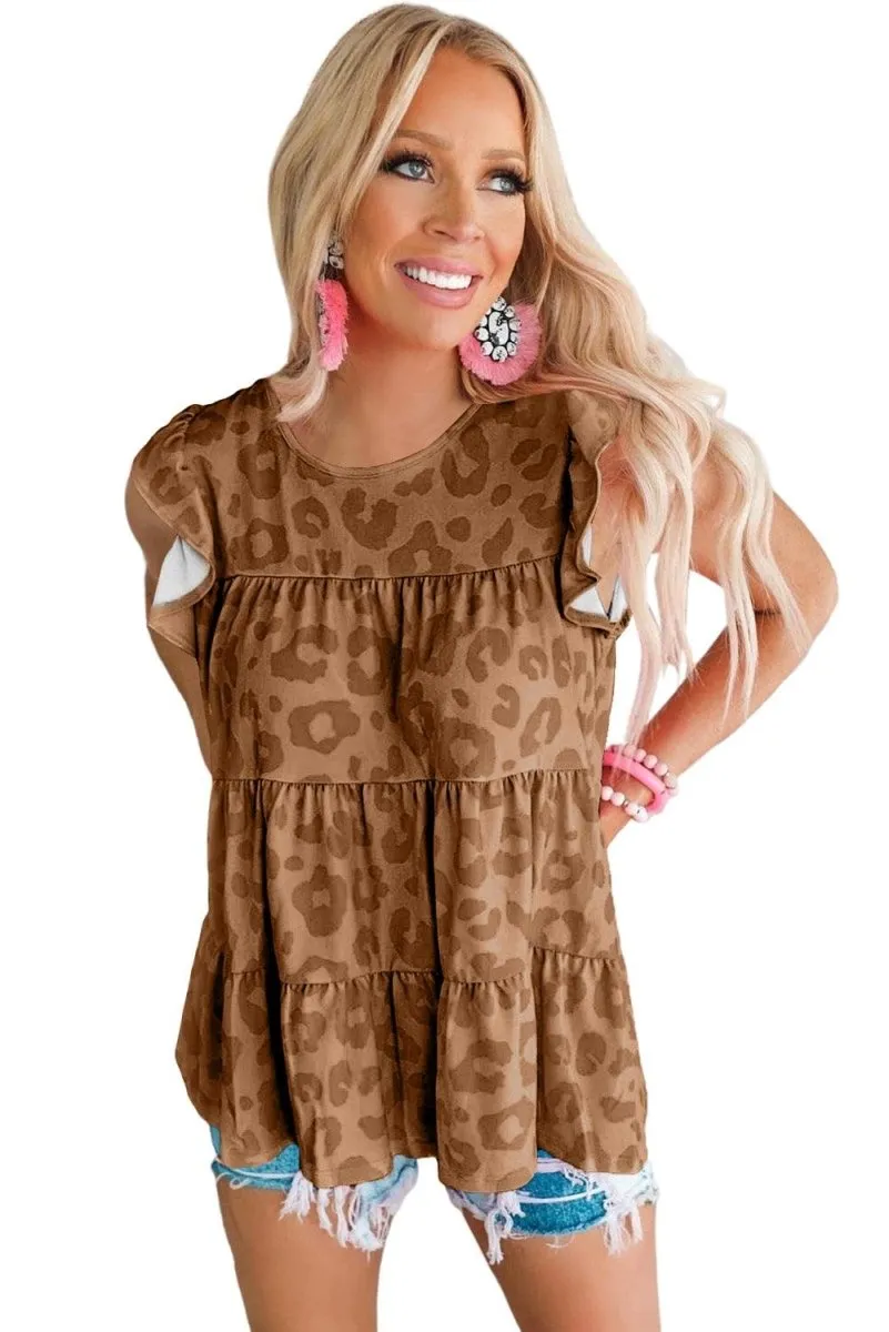 Chic Leopard Tiered Tank Top