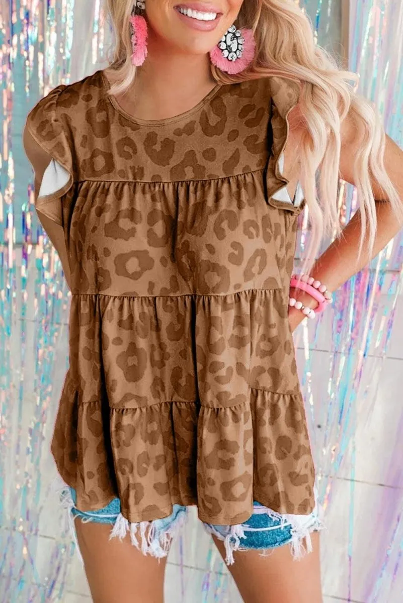 Chic Leopard Tiered Tank Top