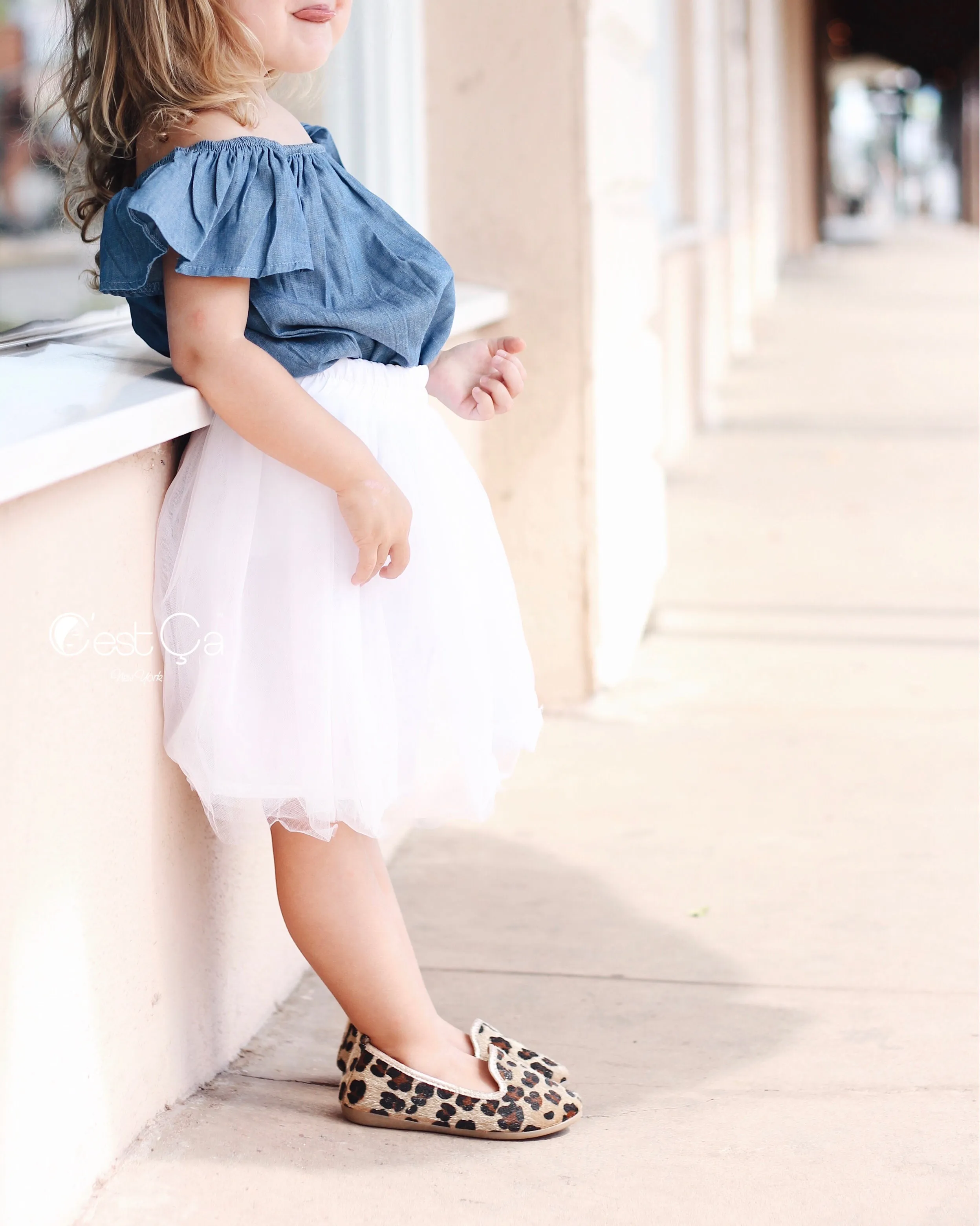 Claire Kids White Soft Tulle Skirt