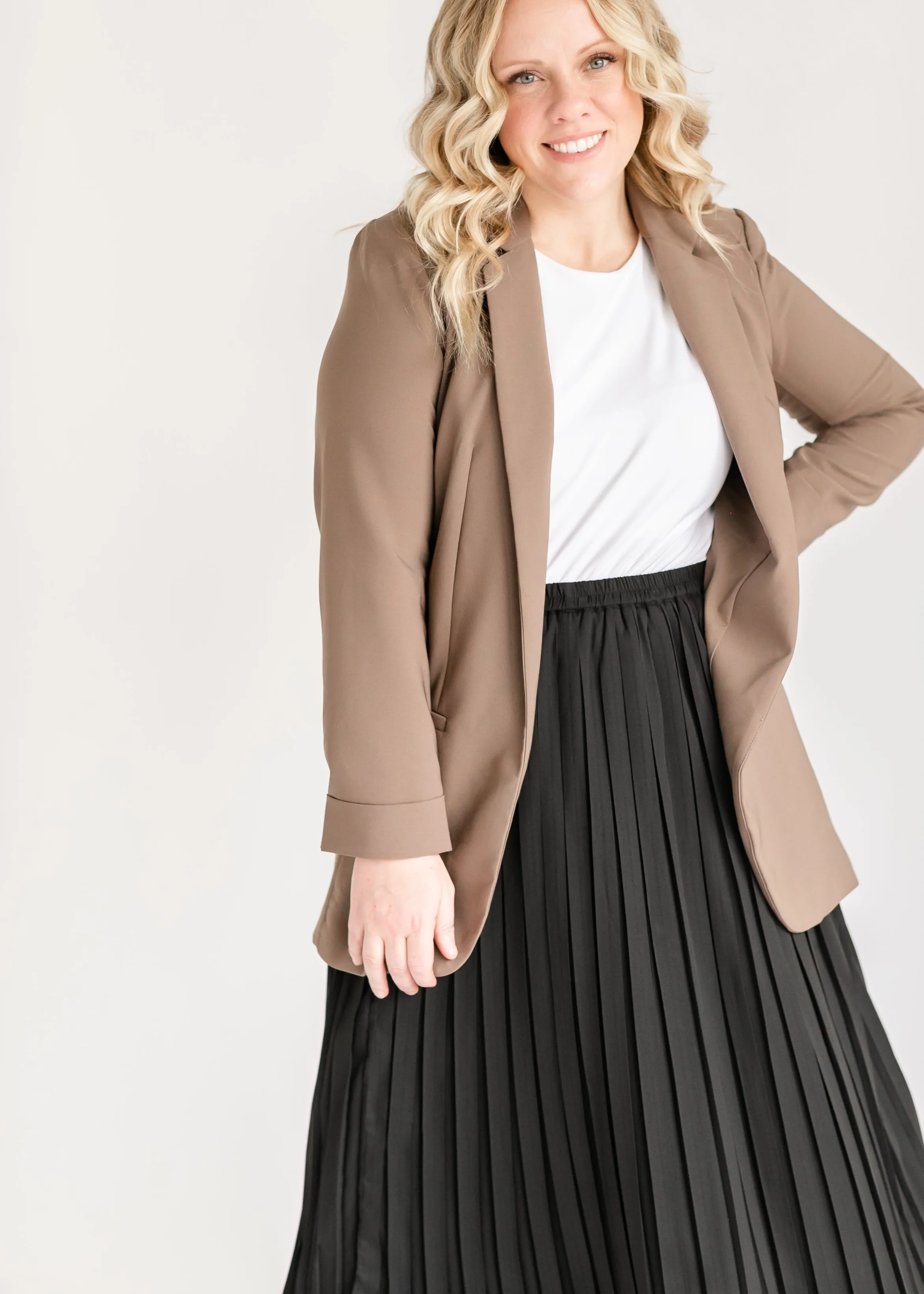 Classic Open Front Blazer