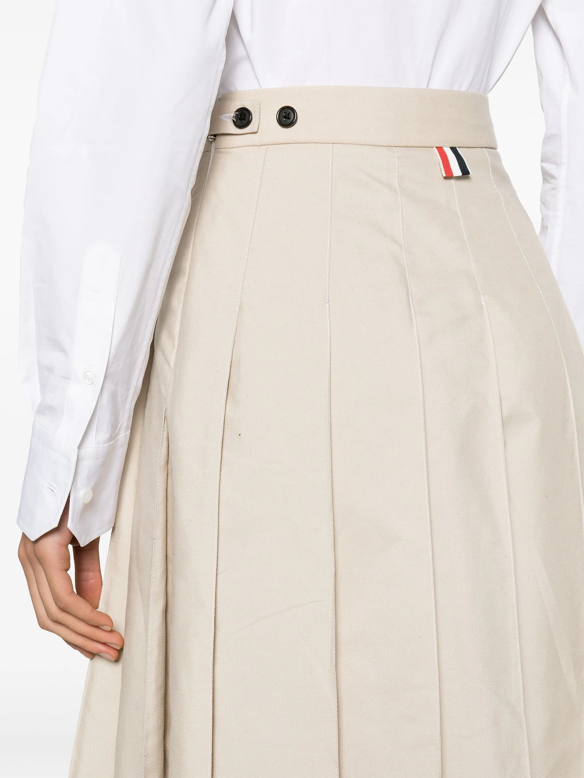 Classic Typewriter Midi Pleated Skirt