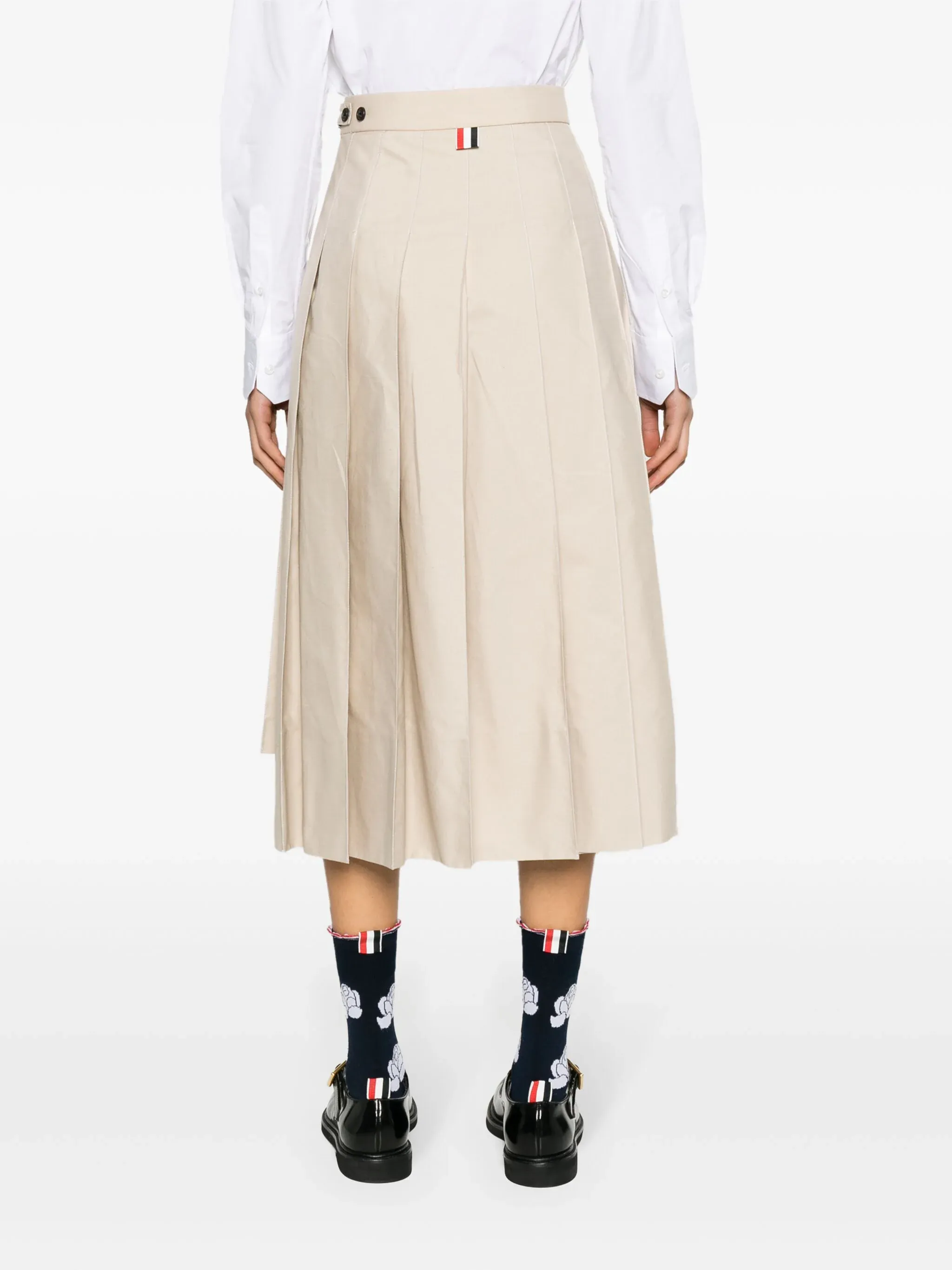 Classic Typewriter Midi Pleated Skirt