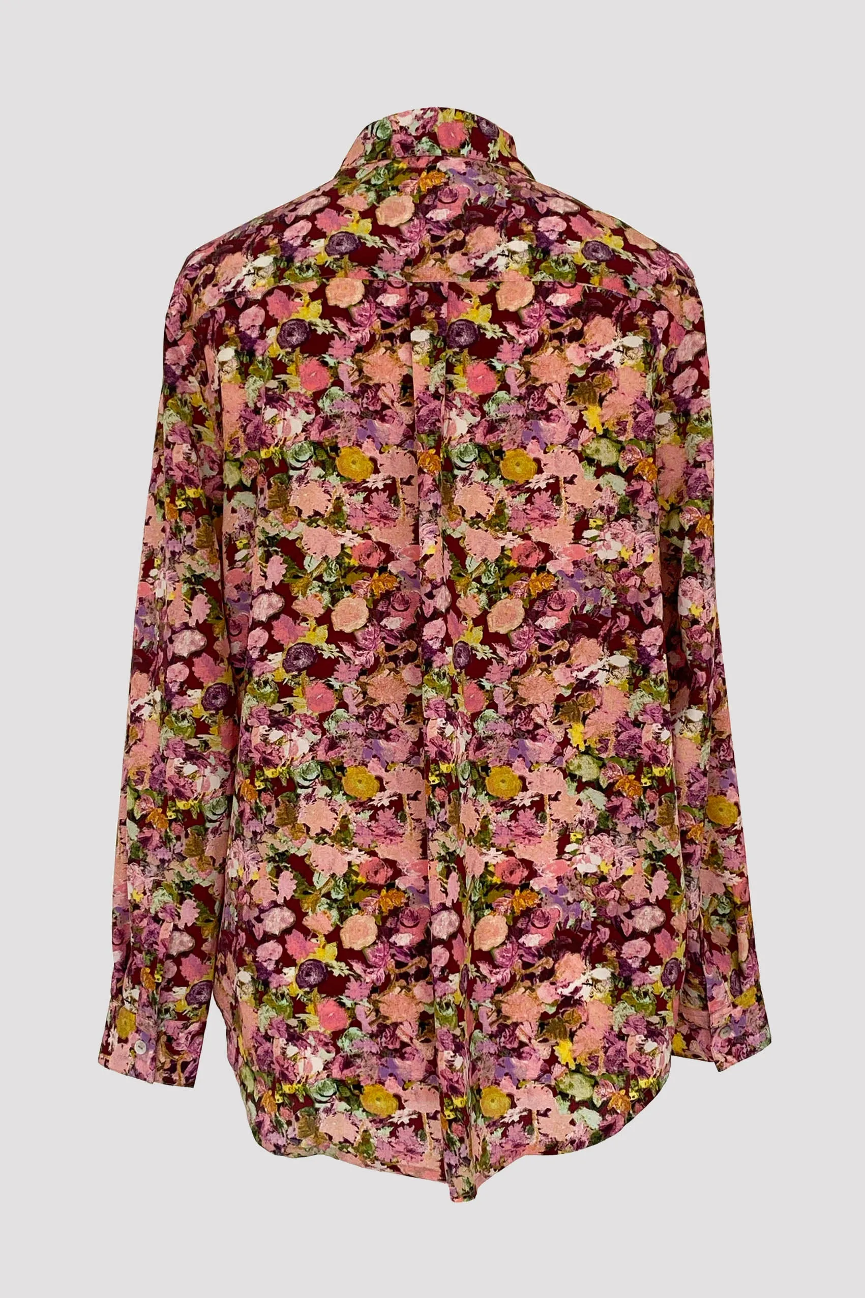 Concordia Petal Smudge Pink Silk Crepe de Chine Shirt