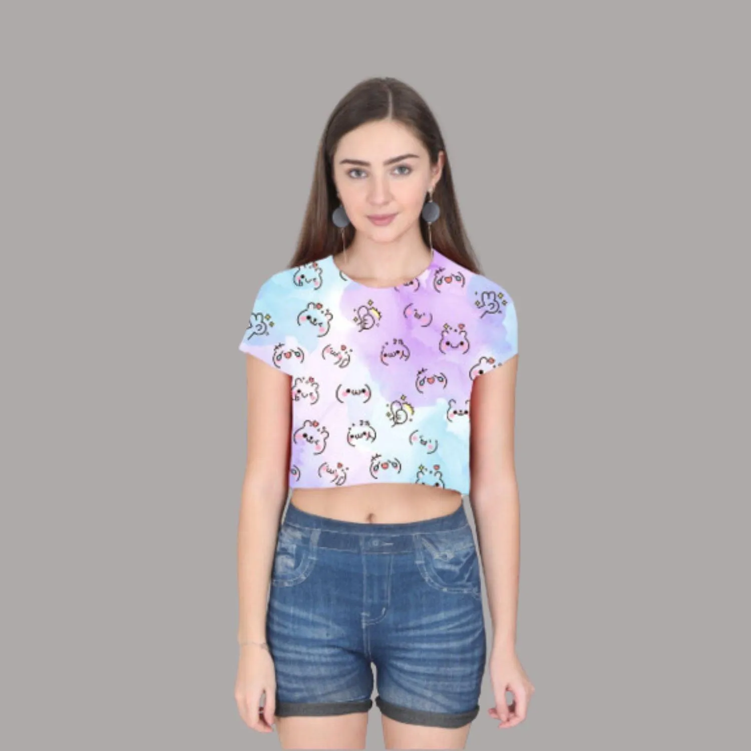 Cute Teddy Doodle - Women's Crop Top