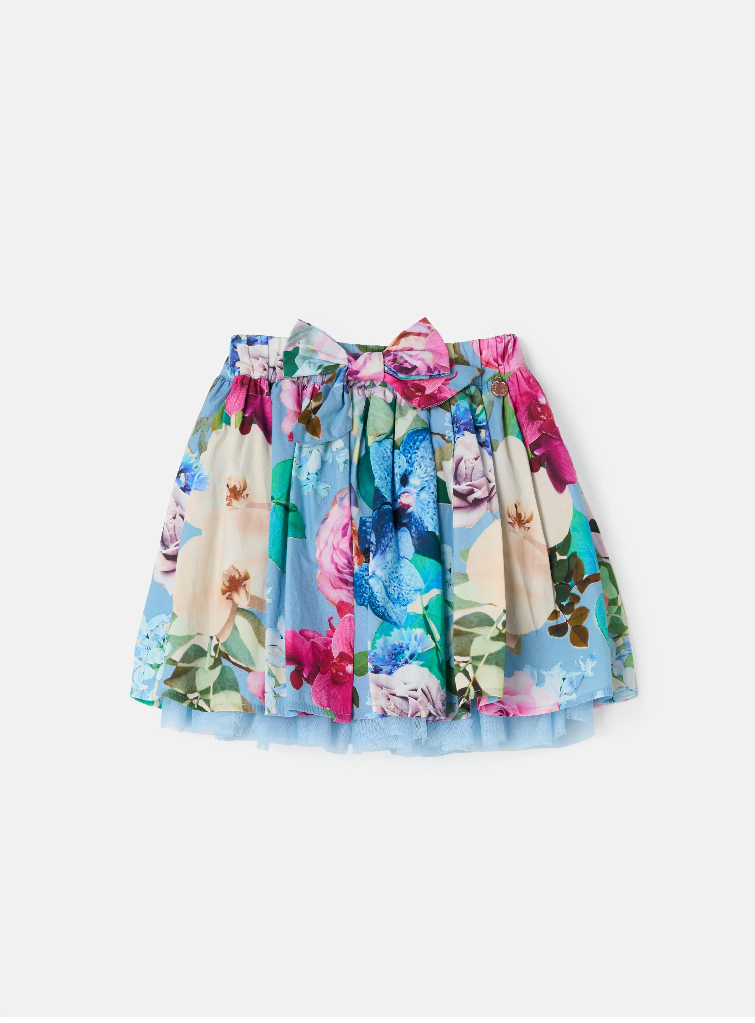 Darcy Blue Printed Layered Skirt