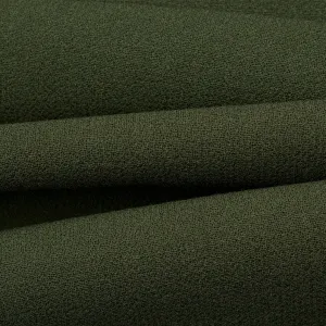 Dark Moss Green Double Wool Crêpe