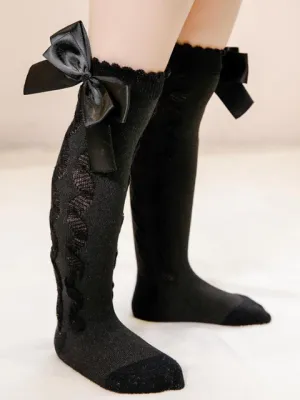 Delicate Touch Knee High Ribbon Socks