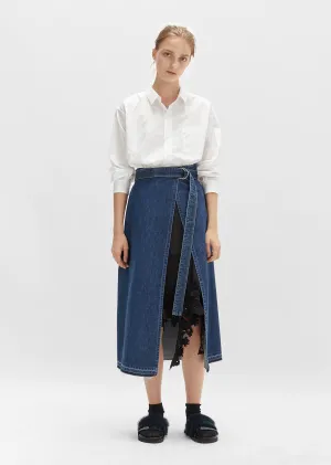 Denim Wrap Skirt