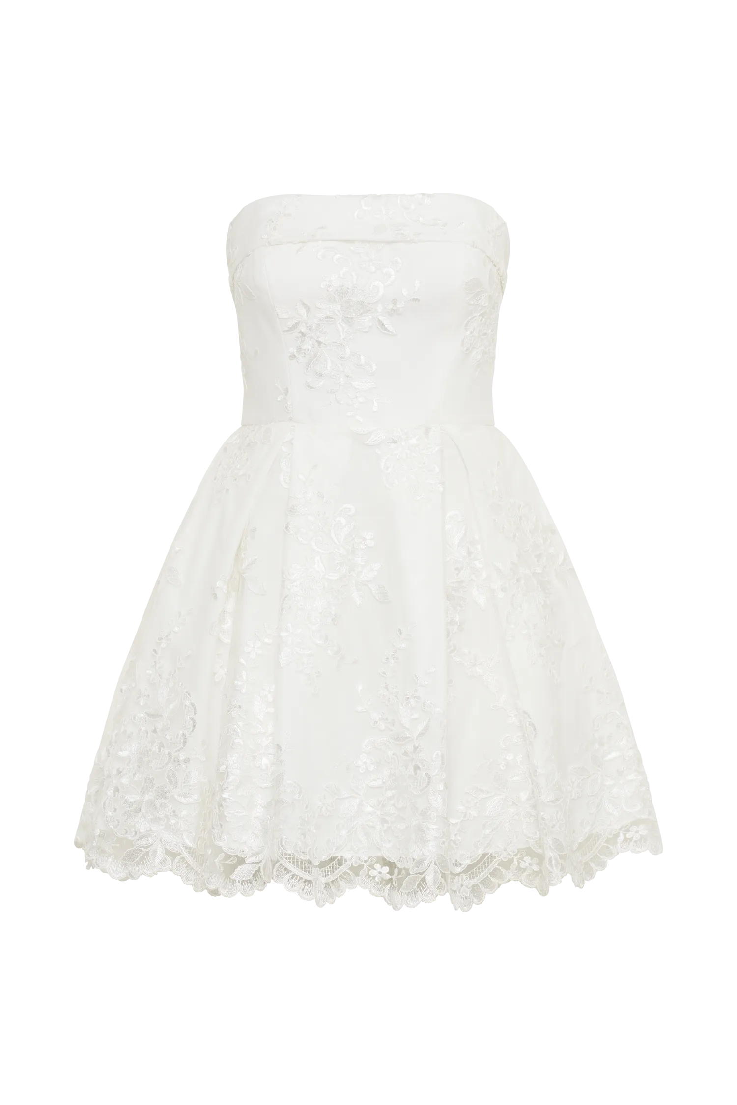 Eileen Lace Mini Dress - White