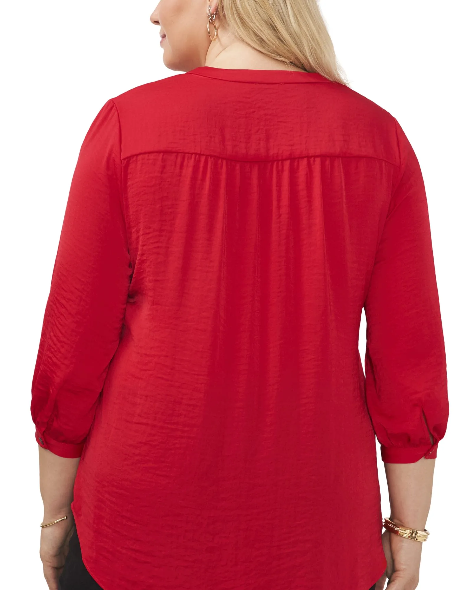 Everley V-Neck Blouse | RED HOT