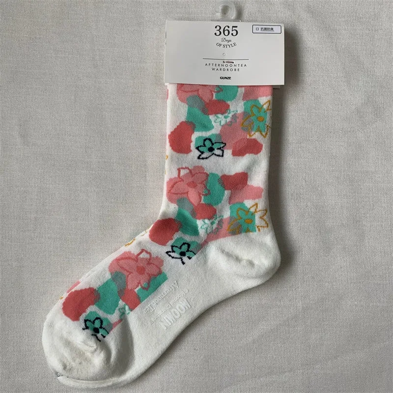 Happy Retro Trendy Cotton Mix Socks