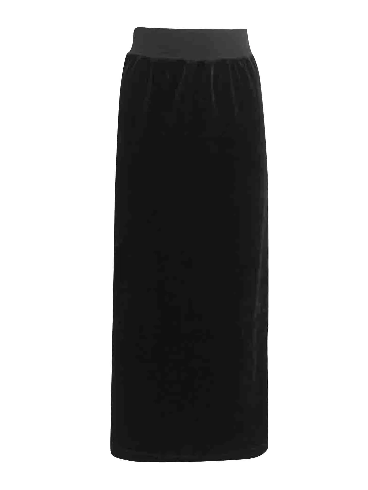 Hard Tail Velour Easy Fit Column Skirt (V-174)