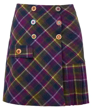 Joe Browns 18 Purple Joe's Favourite Checked Skirt