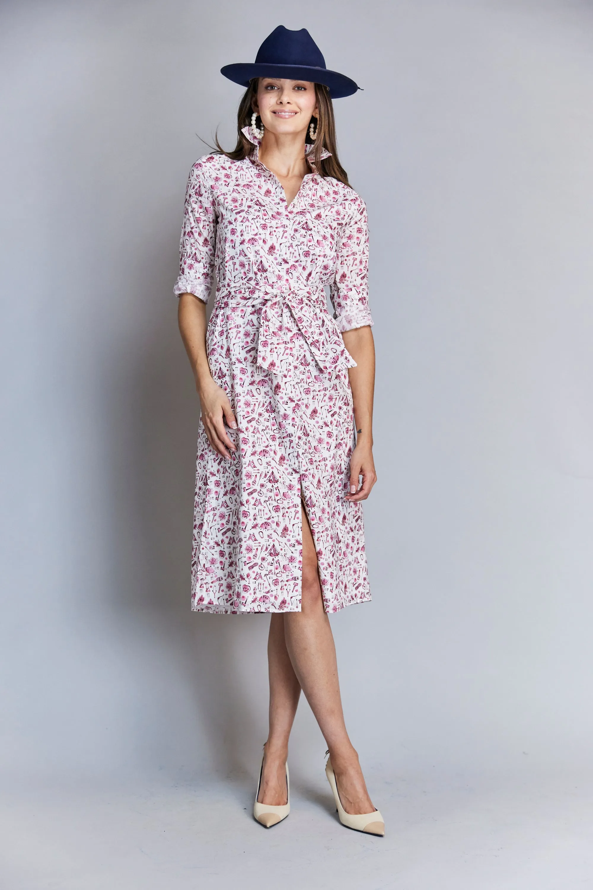 Kate Dress Long in Camp Print