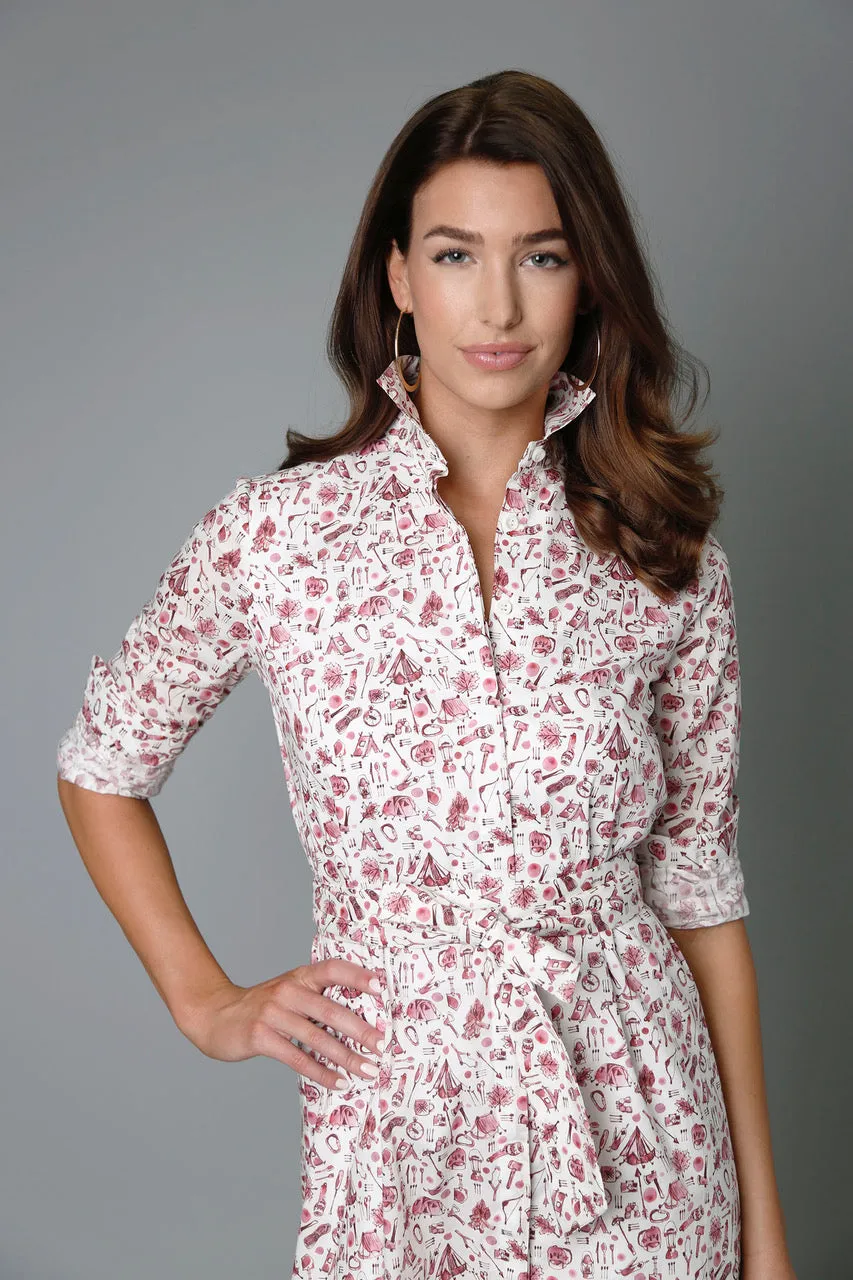 Kate Dress Long in Camp Print