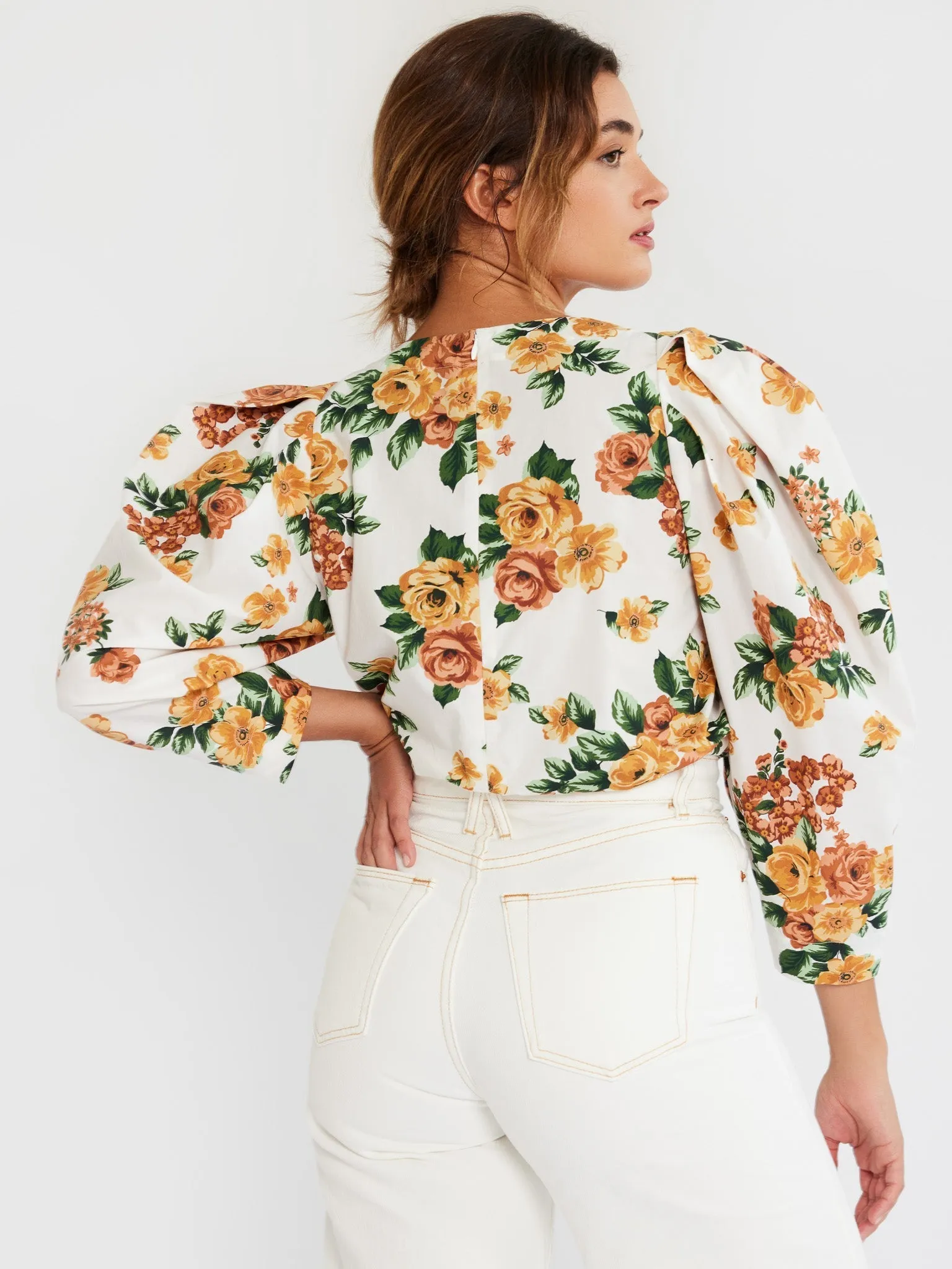 Lila Top in Antique Rose Floral