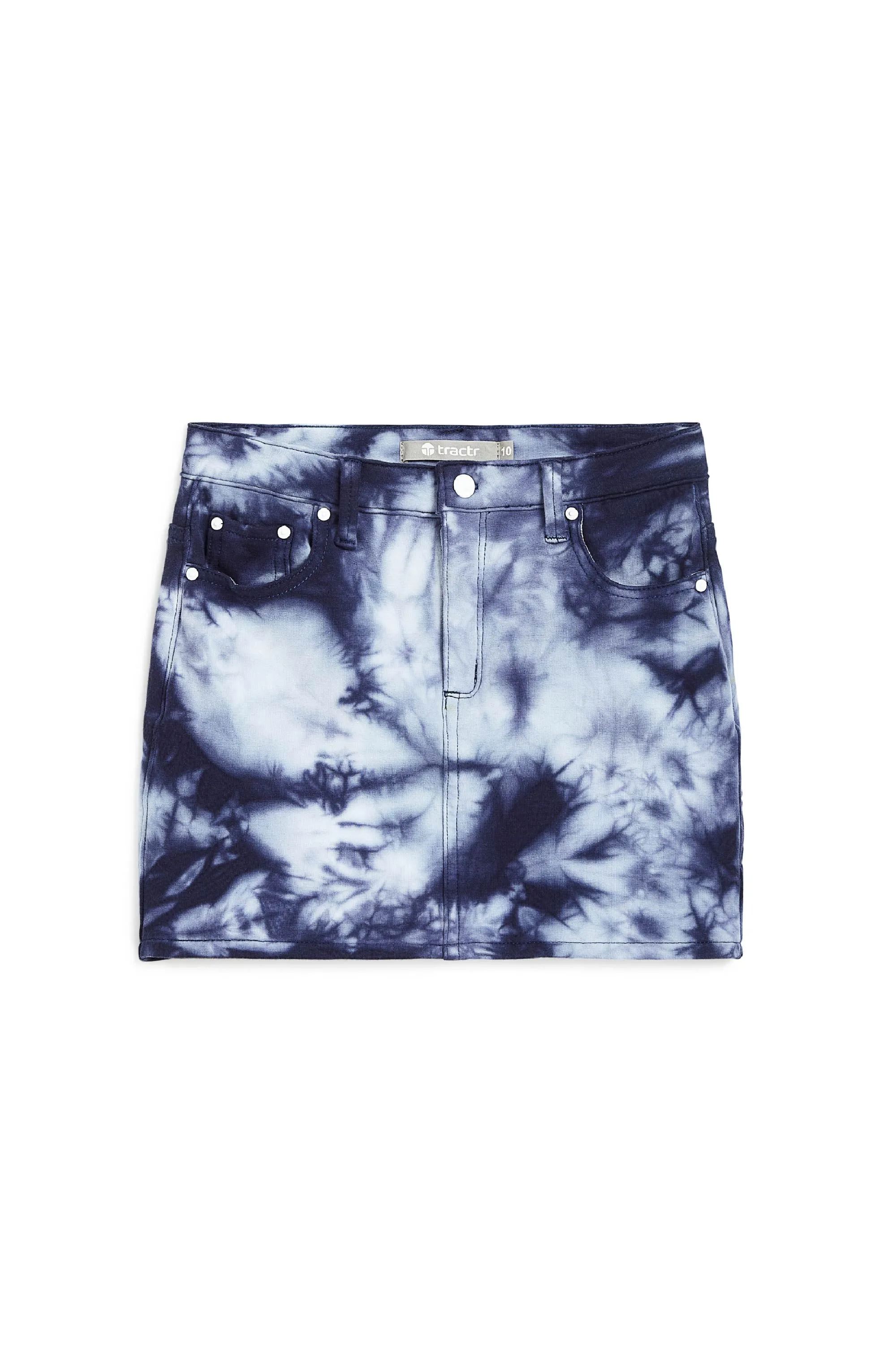 Lisa Basic Mini French Terry Tie Dye Skirt