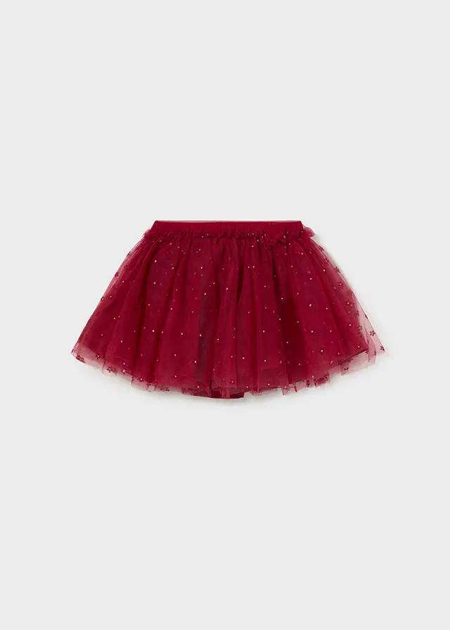 Mayoral 2901 071 - Cherry Tulle Skirt