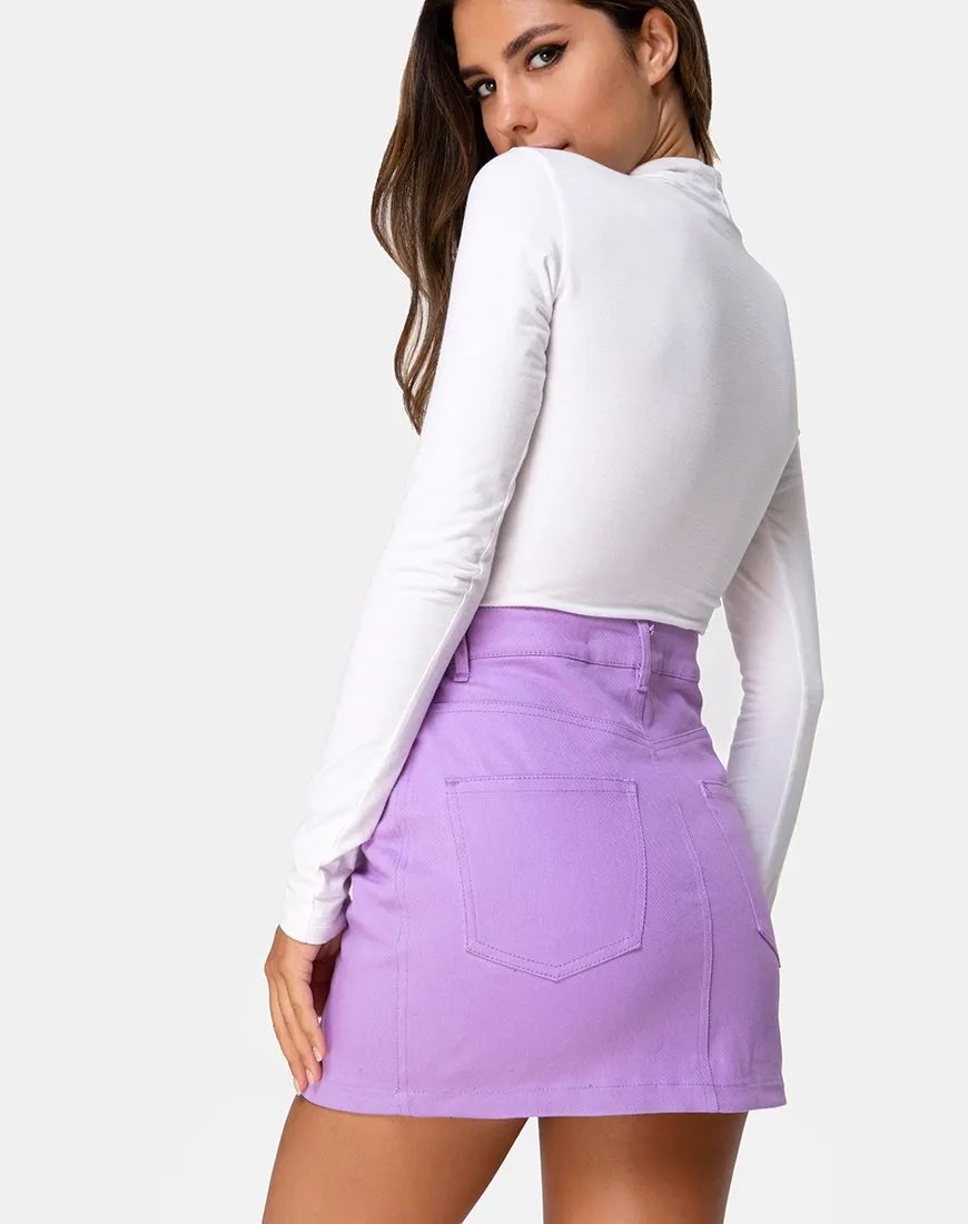 Mini Broomy Skirt in Lilac