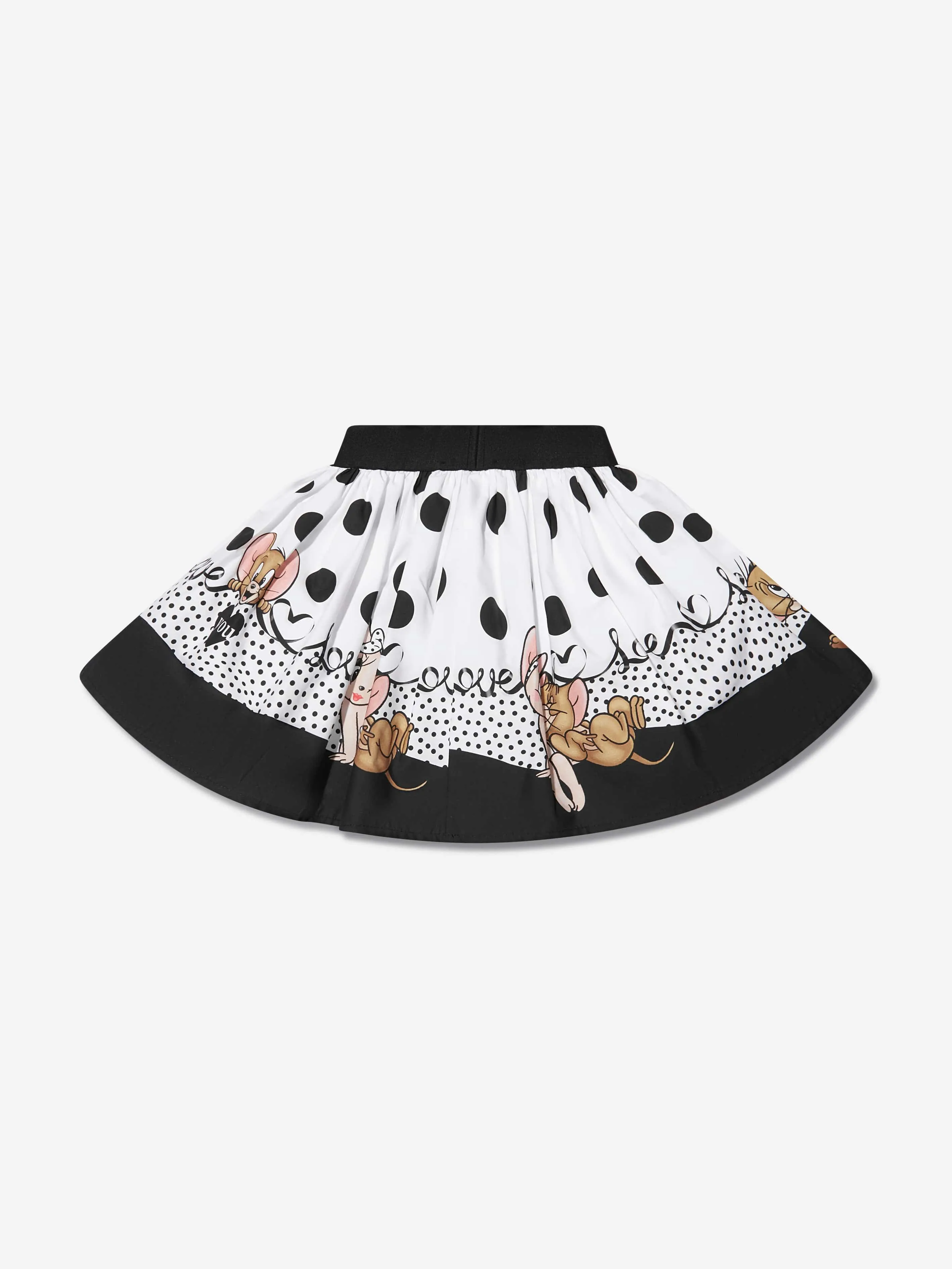 Monnalisa Girls Jerry And Cherie Polka Dot Skirt in White