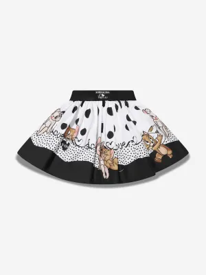 Monnalisa Girls Jerry And Cherie Polka Dot Skirt in White