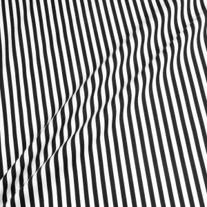 Monochrome Stripe Luxury Stretch Cotton