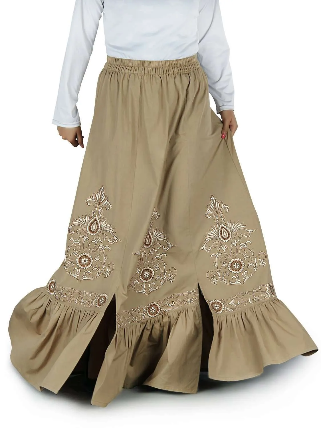 Numa Embroidered Cotton Skirt