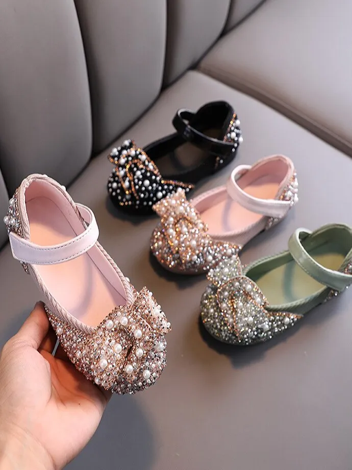 Pearls N' Rhinestones Ballerina Flats By Liv and Mia