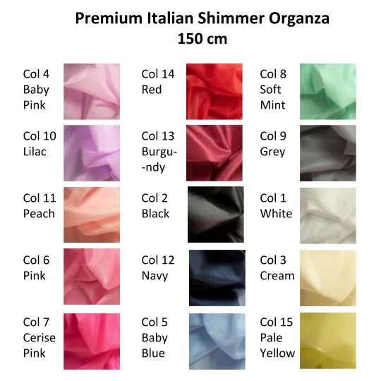 Premium Italian Shimmer Organza