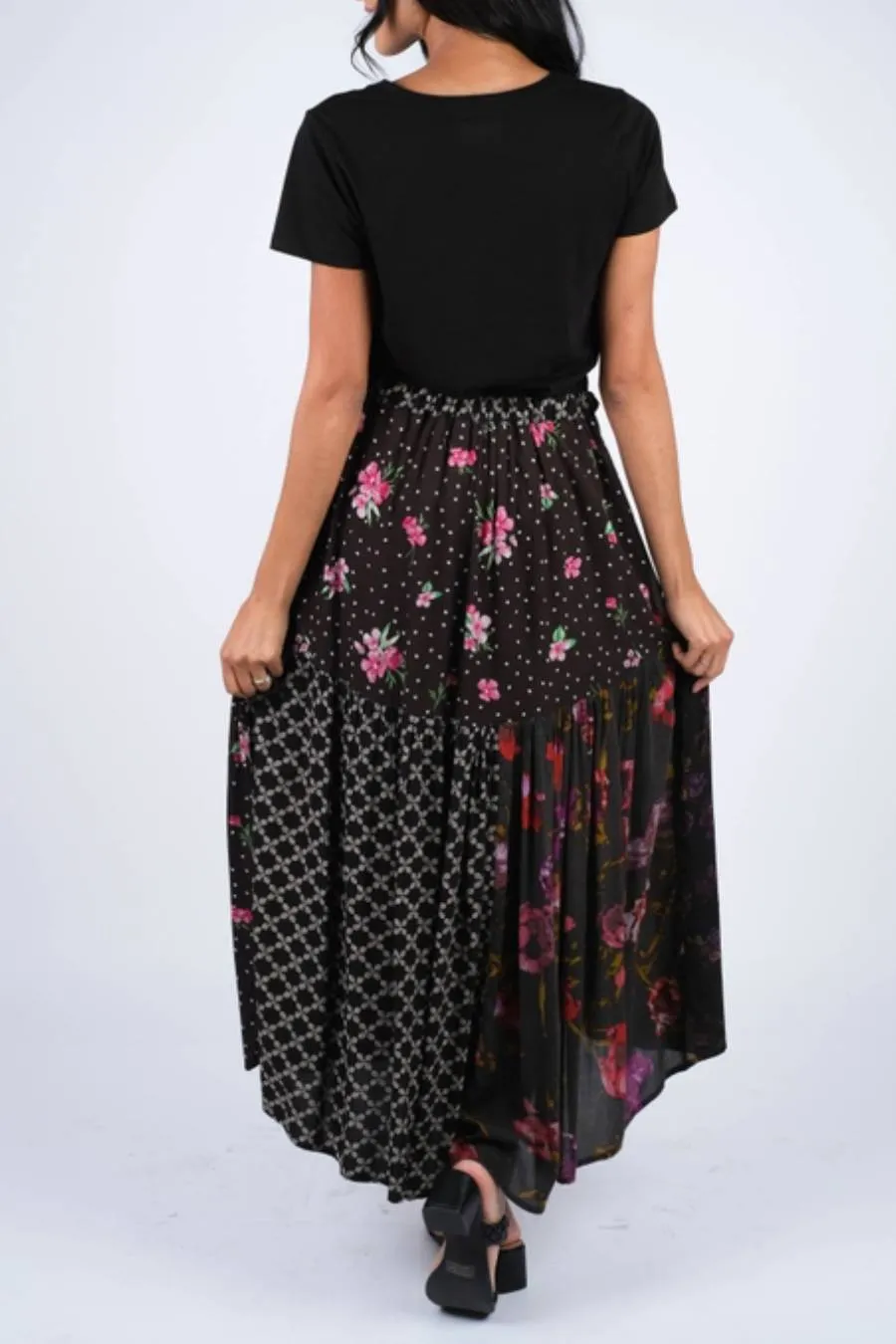 Romantic Night Patchwork Wrap Skirt