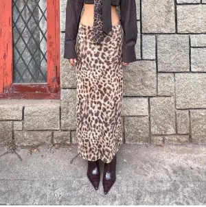 Romy Mesh Leopard Maxi Skirt