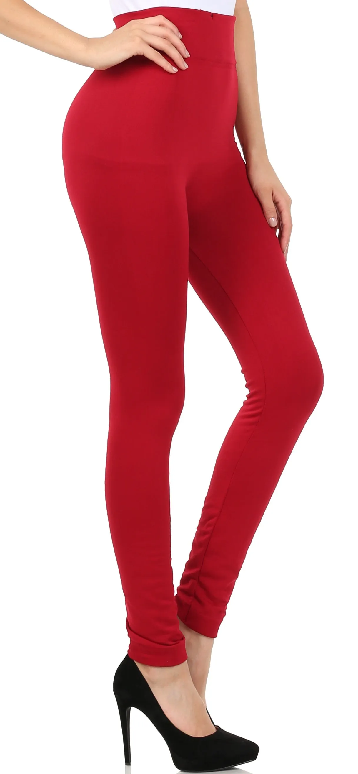 Sakkas Warm Soft Faux Fur Lined High Waist Leggings