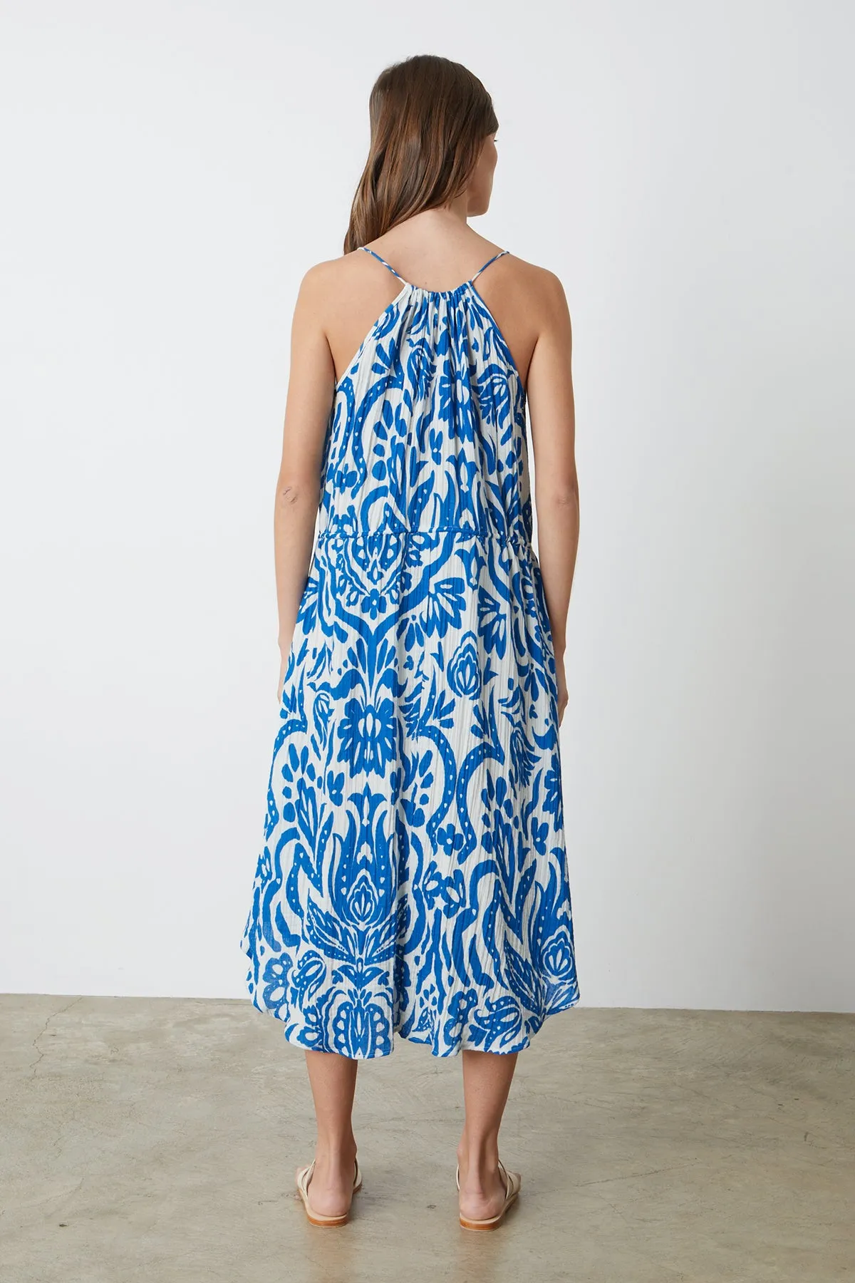 SASHA PRINTED COTTON GAUZE DRESS