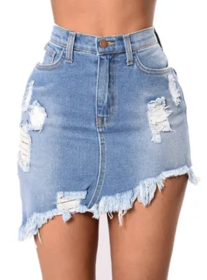 Skirt Blue Denim Women Sexy Casual Mini Summer Skirts