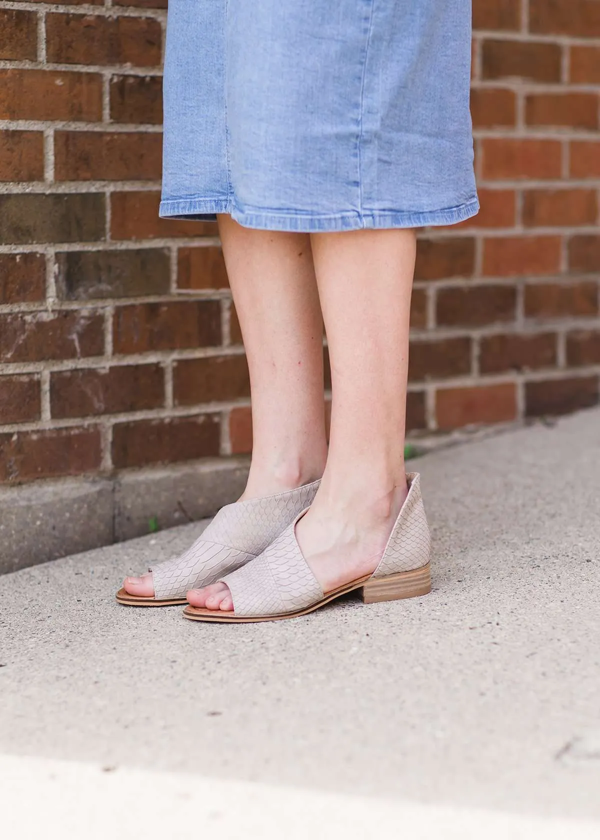 Snake Skin Printed Flats - FINAL SALE