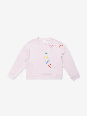 Stella McCartney Girls Logo Sweatshirt in Purple